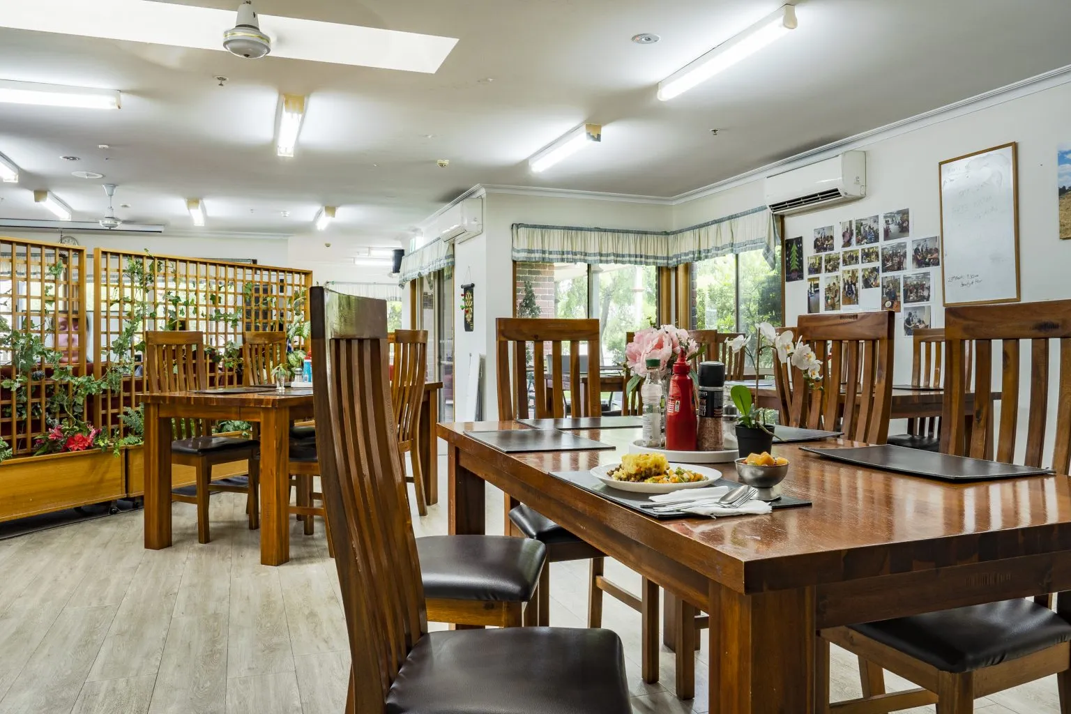Friendly communal dining at Gracevale Lodge