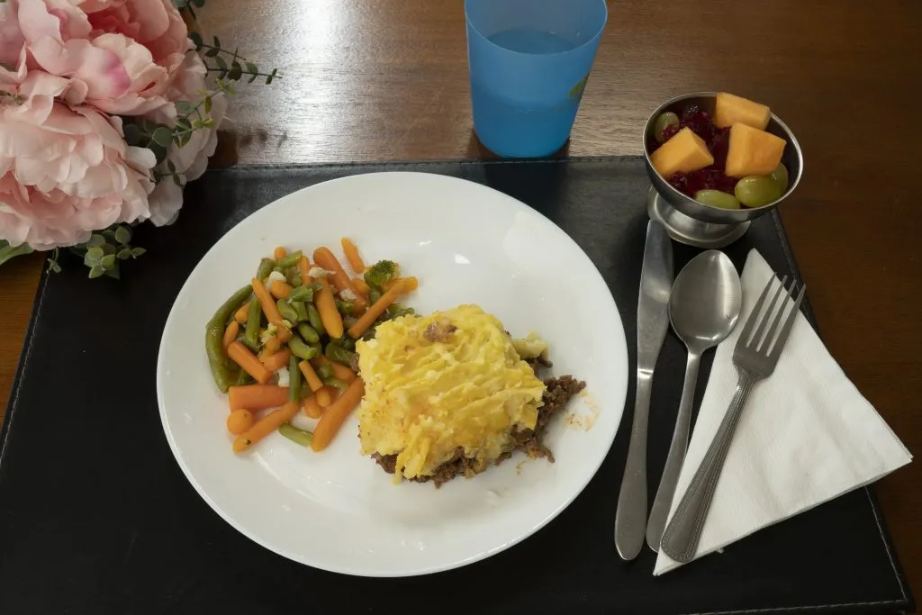 Varied home-style nutritious meals at Gracevale Lodge