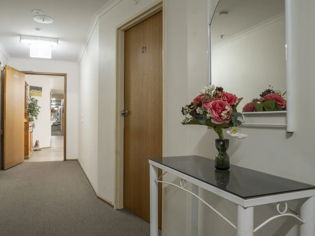 Welcoming wide corridors at Gracevale Lodge